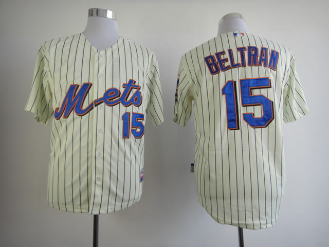 Men New York Mets #15 Tebow Cream MLB Jerseys->new york mets->MLB Jersey